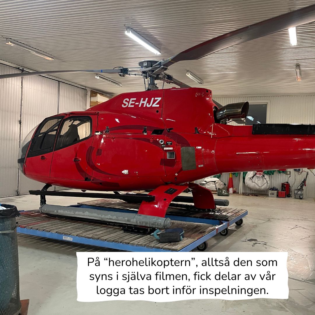 Hero helicopter SE-HJZ in the hangar