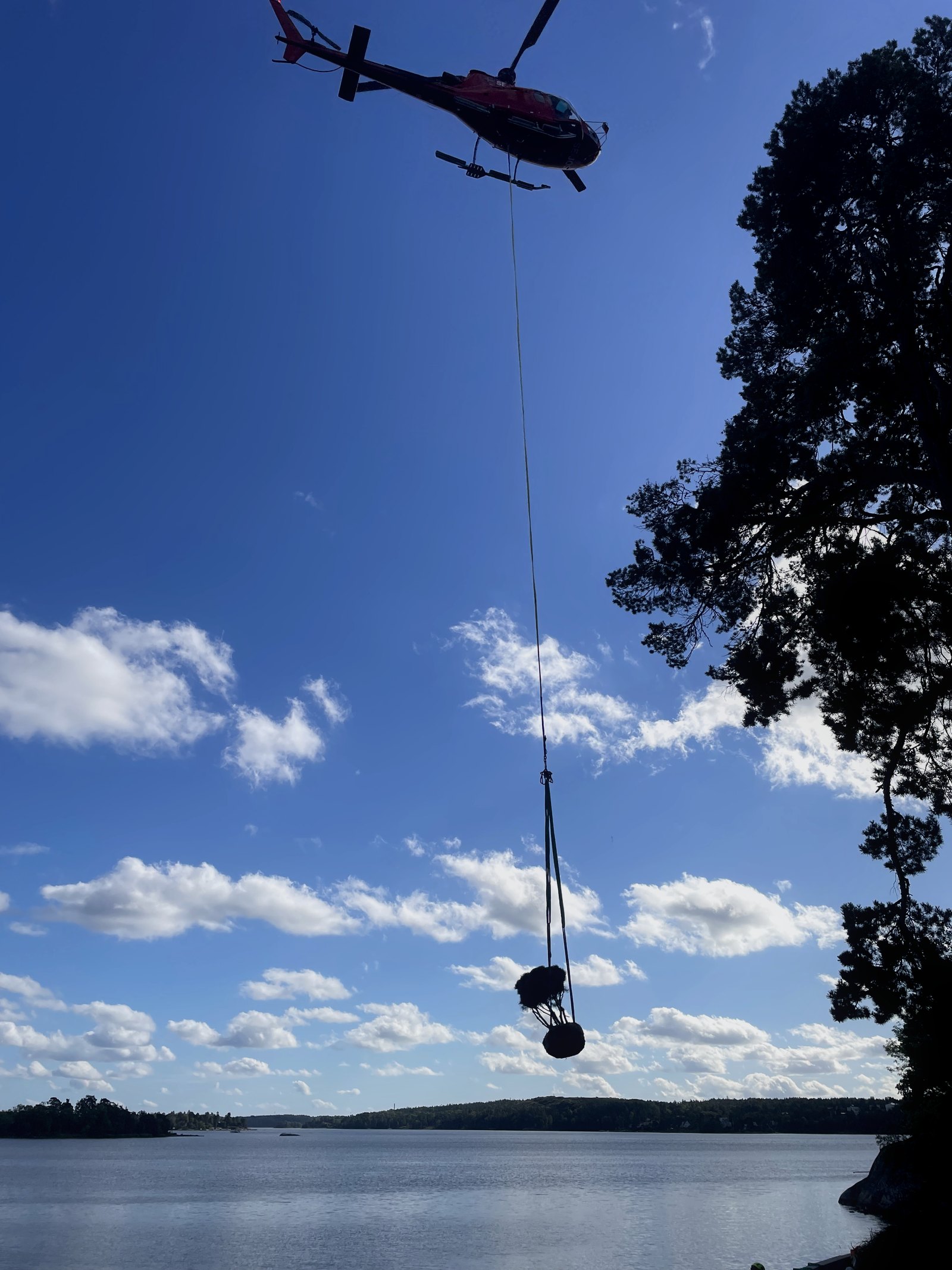 Helicopter over the Stockholm archipelago