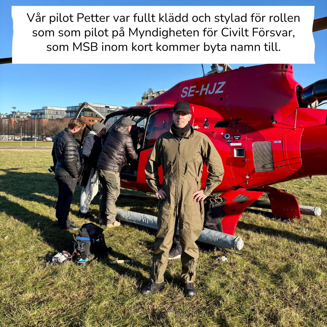 Pilot Petter dressed for the role