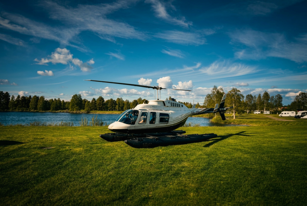 Helicopter lifting mission in the archipelago or in the city