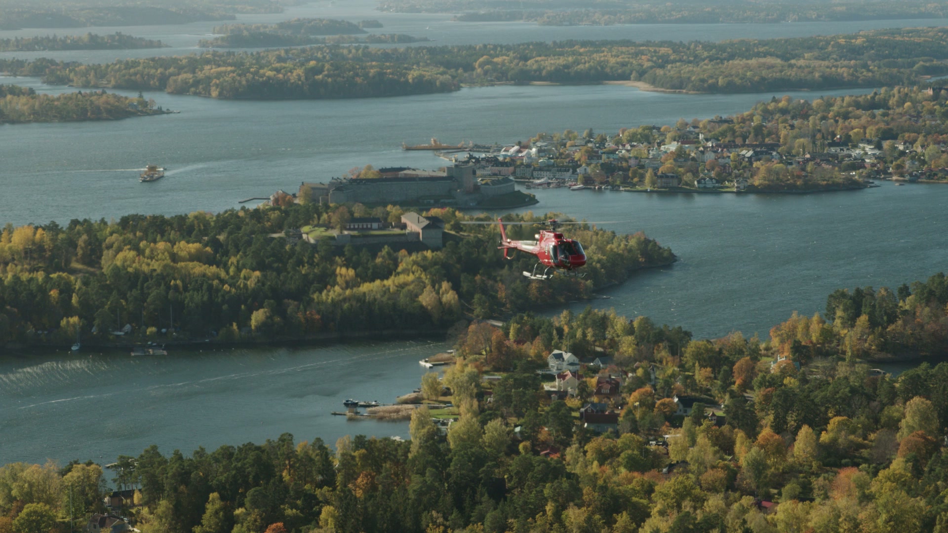 Helikopter över Stockholm